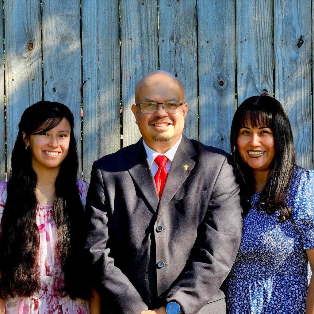 Office Manager Ed Wirth with wife Becky and daughter Alexxi